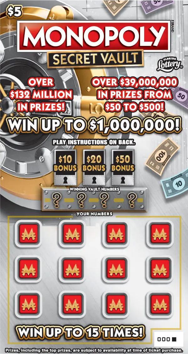 $5 MONOPOLY™ SECRET VAULT