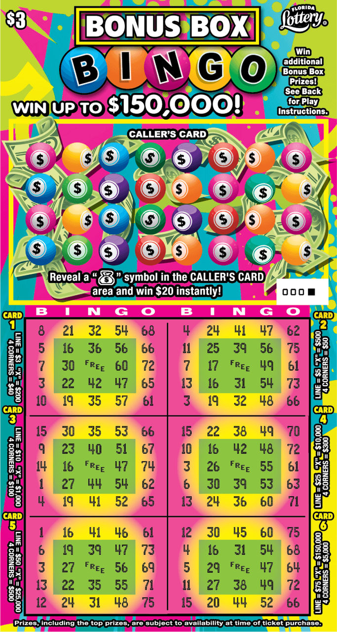 BONUS BOX BINGO